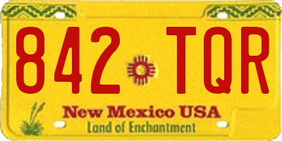 NM license plate 842TQR