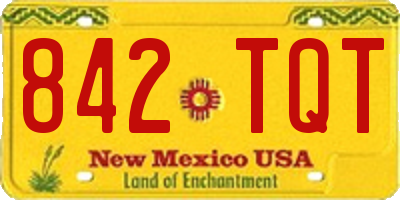NM license plate 842TQT