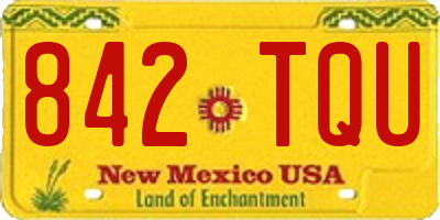 NM license plate 842TQU