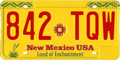 NM license plate 842TQW