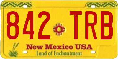 NM license plate 842TRB