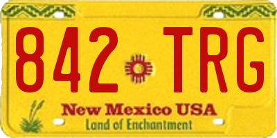 NM license plate 842TRG