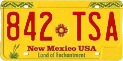 NM license plate 842TSA