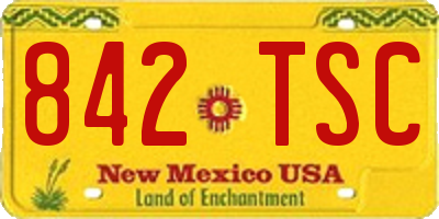 NM license plate 842TSC