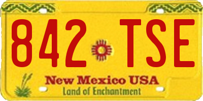 NM license plate 842TSE