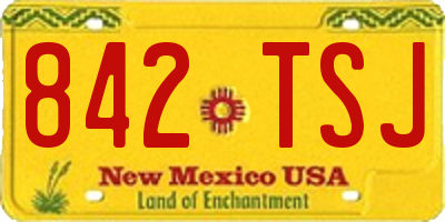 NM license plate 842TSJ