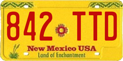 NM license plate 842TTD