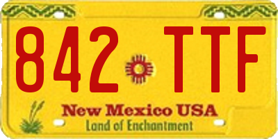 NM license plate 842TTF