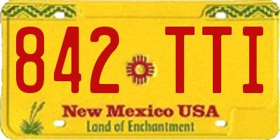 NM license plate 842TTI