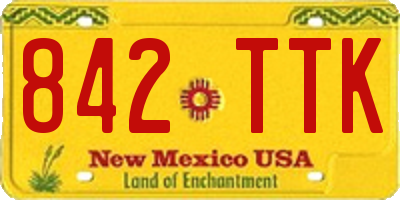 NM license plate 842TTK