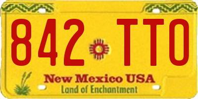 NM license plate 842TTO