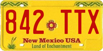 NM license plate 842TTX