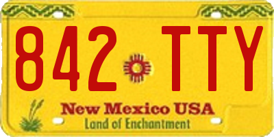 NM license plate 842TTY