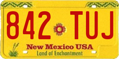 NM license plate 842TUJ