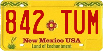 NM license plate 842TUM