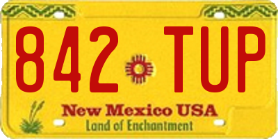 NM license plate 842TUP