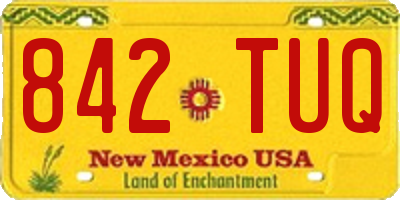 NM license plate 842TUQ