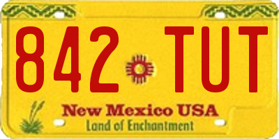 NM license plate 842TUT