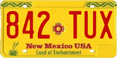 NM license plate 842TUX