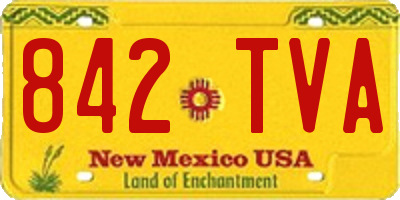 NM license plate 842TVA
