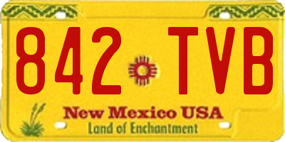 NM license plate 842TVB