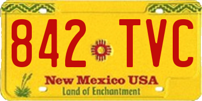 NM license plate 842TVC