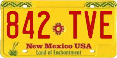 NM license plate 842TVE