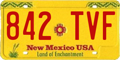 NM license plate 842TVF