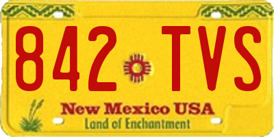 NM license plate 842TVS