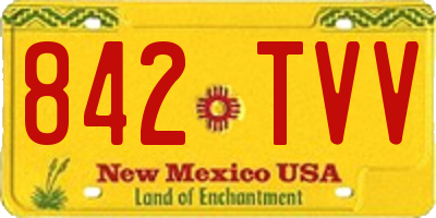 NM license plate 842TVV