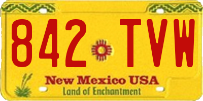 NM license plate 842TVW
