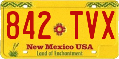 NM license plate 842TVX