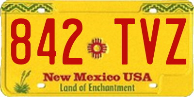 NM license plate 842TVZ