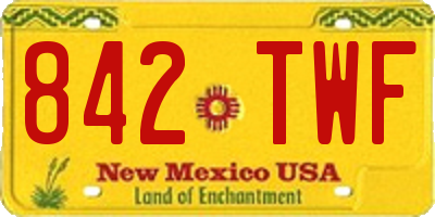 NM license plate 842TWF