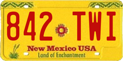 NM license plate 842TWI
