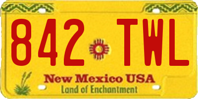 NM license plate 842TWL
