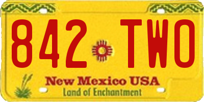 NM license plate 842TWO