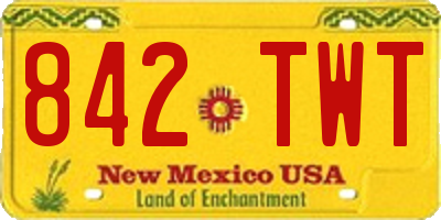 NM license plate 842TWT