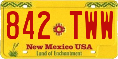 NM license plate 842TWW