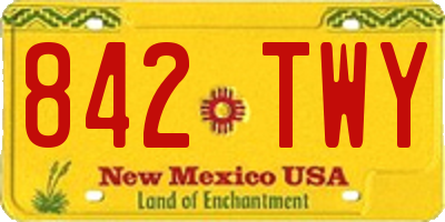 NM license plate 842TWY