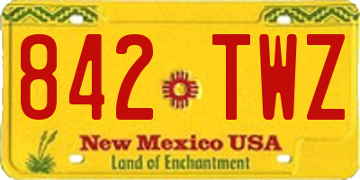 NM license plate 842TWZ