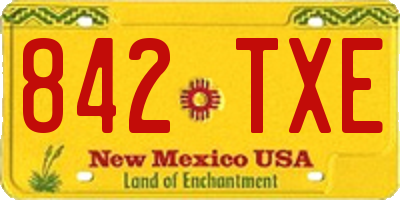 NM license plate 842TXE
