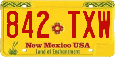 NM license plate 842TXW