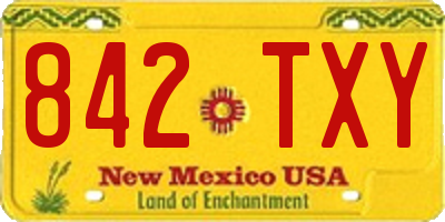 NM license plate 842TXY