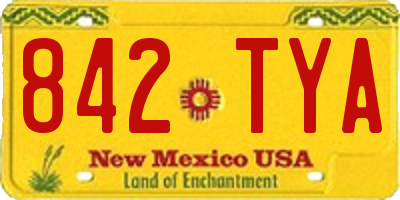 NM license plate 842TYA