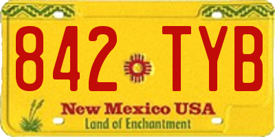 NM license plate 842TYB