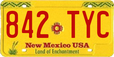NM license plate 842TYC