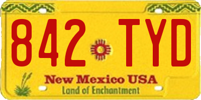 NM license plate 842TYD