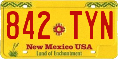 NM license plate 842TYN