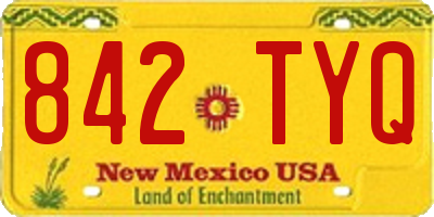 NM license plate 842TYQ